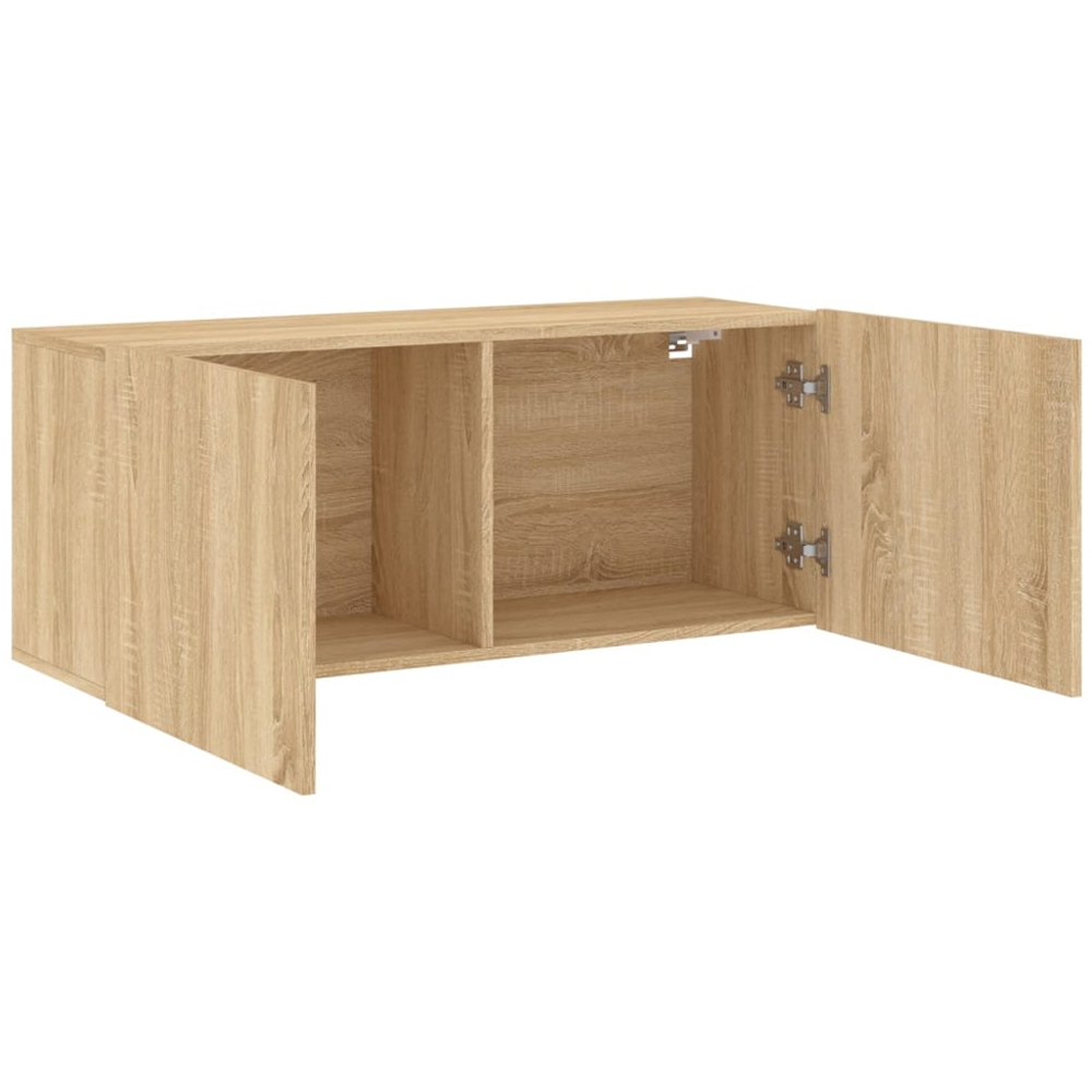 vidaXL 2 Door Sonoma Oak Wall Mounted TV Cabinet Image 5