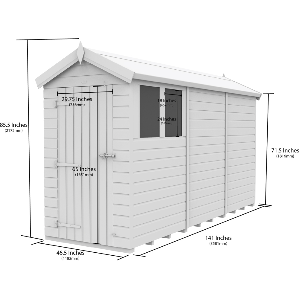 DIY Sheds 4 x 12ft Tongue and Groove Timber Apex Security Garden Shed Image 8