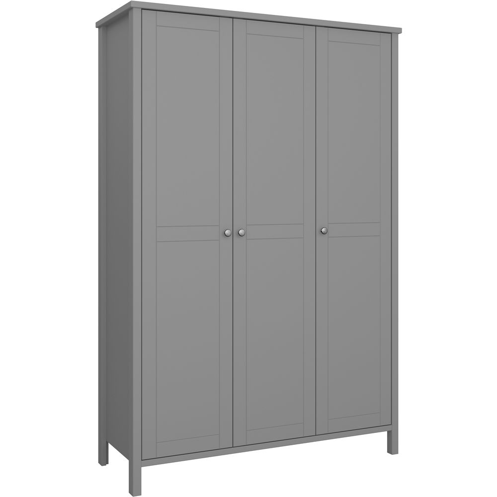 Florence Tromso 3 Door Grey Wardrobe Image 2