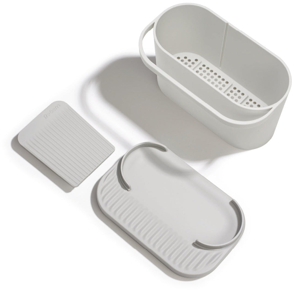 ReBorn Stone Effect Compact Plastic Sink Tidy with Drainage Tray Image 4