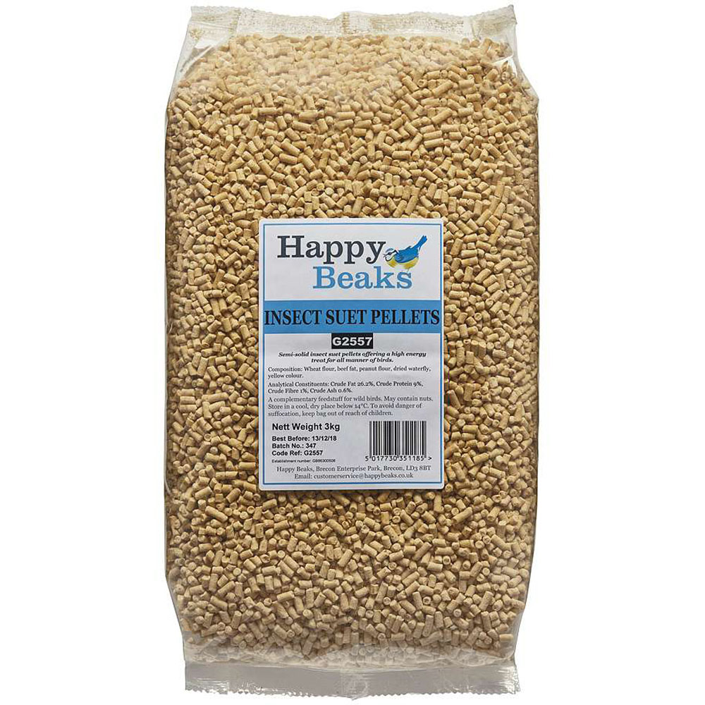 Happy Beaks Insect Suet Pellet Bird Food 3kg Image 1