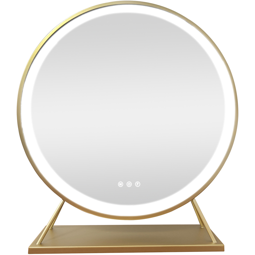 Round Standing Hollywood LED Mirror Image 3
