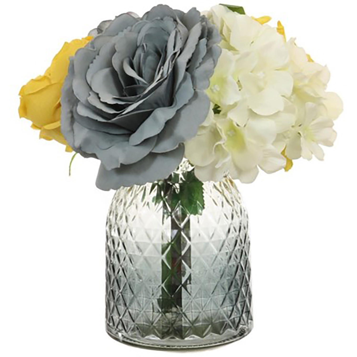 Complete Floral Arrangement - Ochre/Grey Image 1