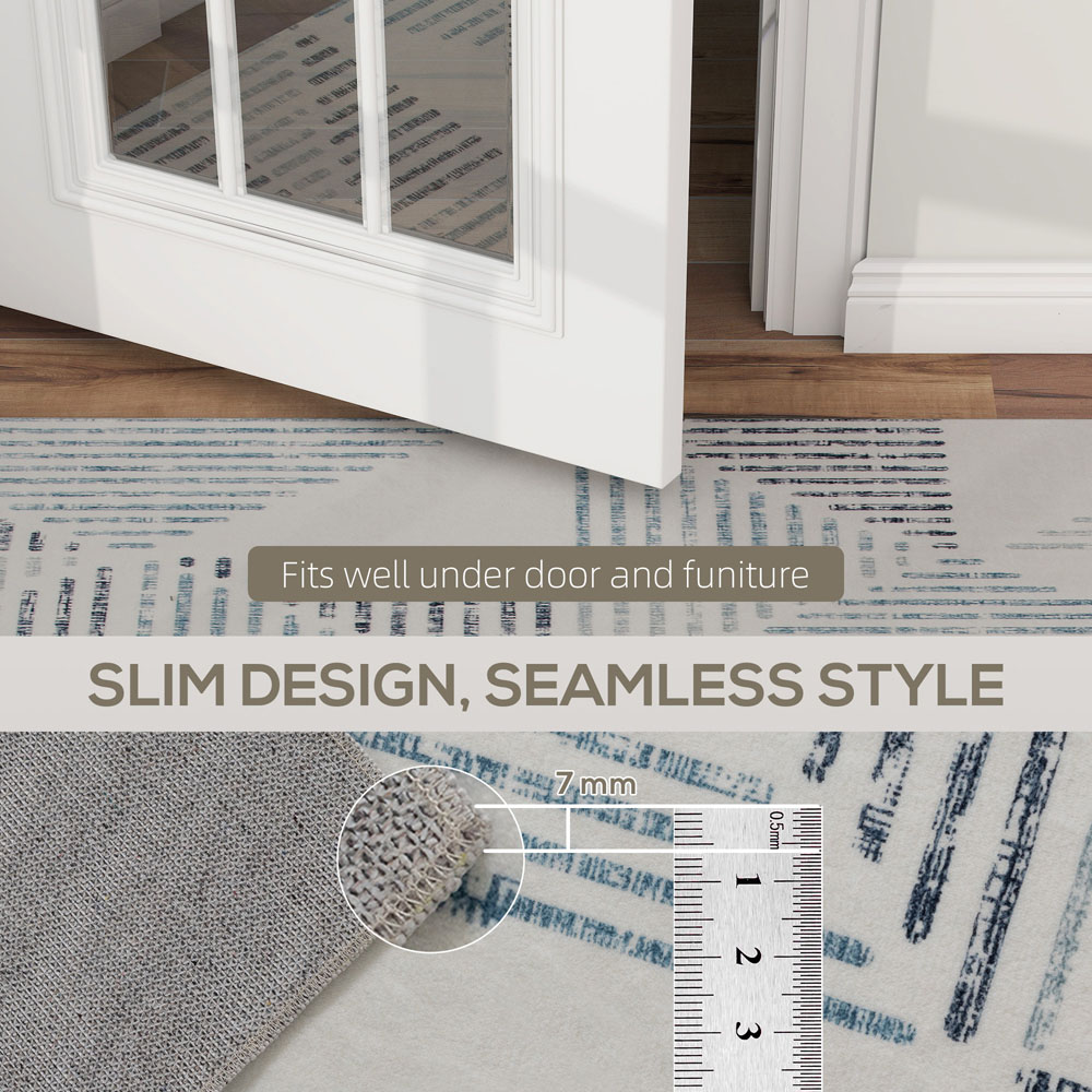 HOMCOM Multicolour Geometric Non Slip Rug 120 x 170cm Image 7