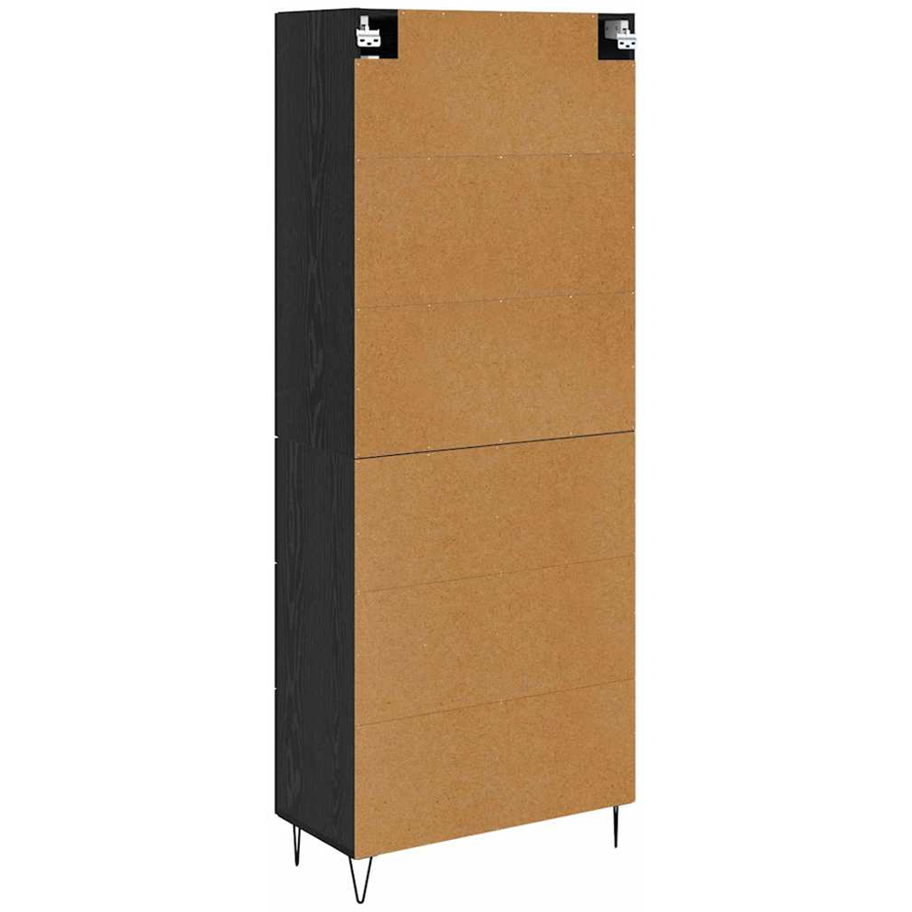 vidaXL 3 Door 3 Drawer Black Oak Sideboard Image 9