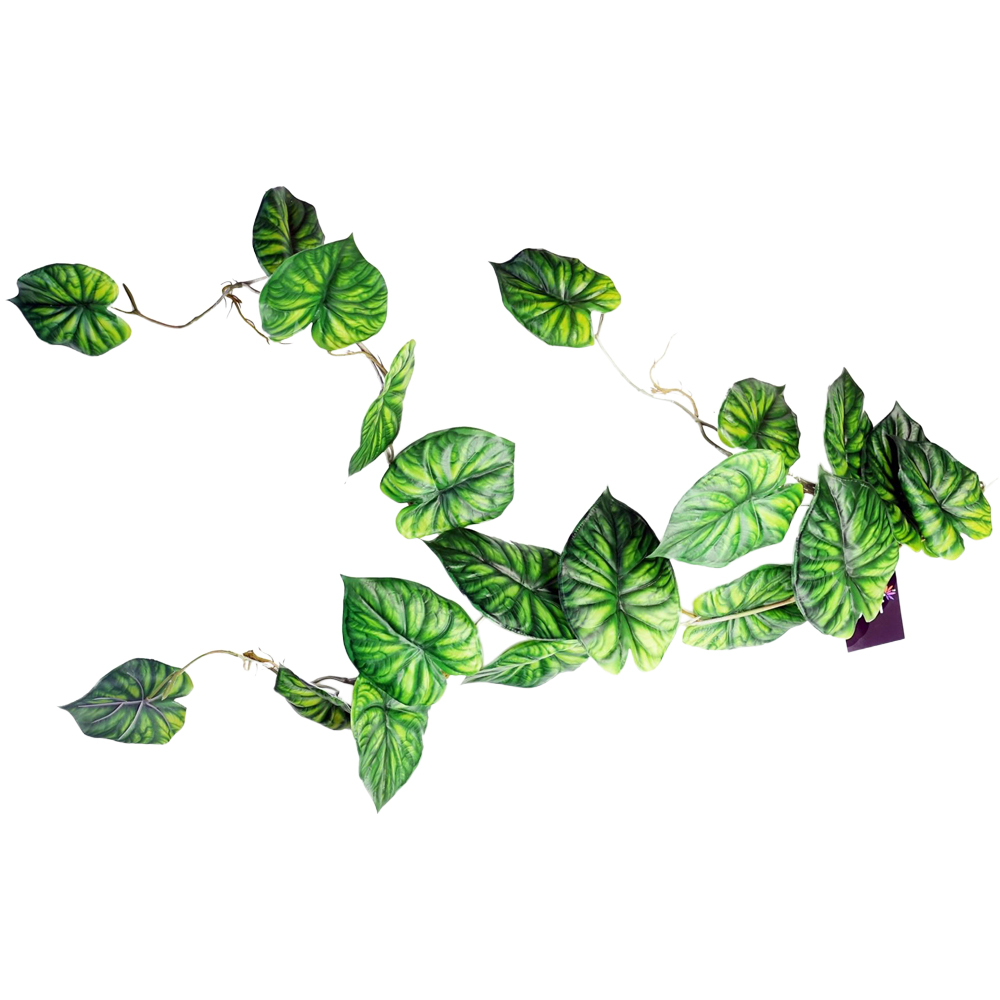 Leaf Trailing Natural Look Alocasia Dragon Scale Hanging Artificial Plant 4ft Image 1