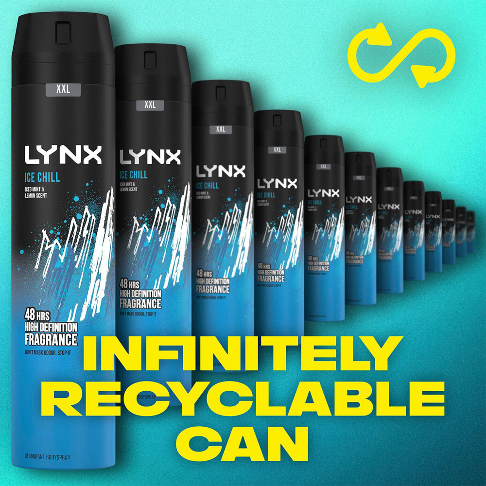 Lynx Ice Chill Iced Mint and Lemon 48H Protection Deodorant Body Spray 250ml 30 Pack Image 6
