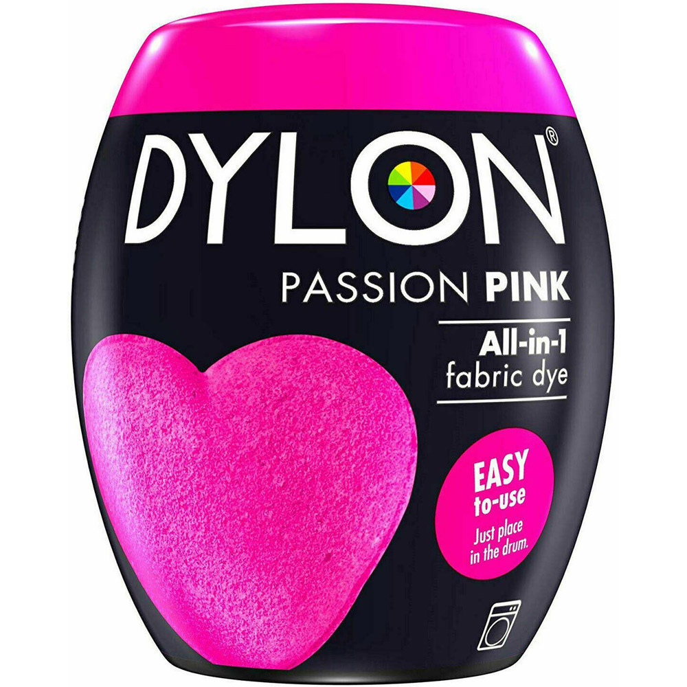 Dylon Passion Pink Washing Machine Fabric Dye Pod 350g 5 Pack Image 3