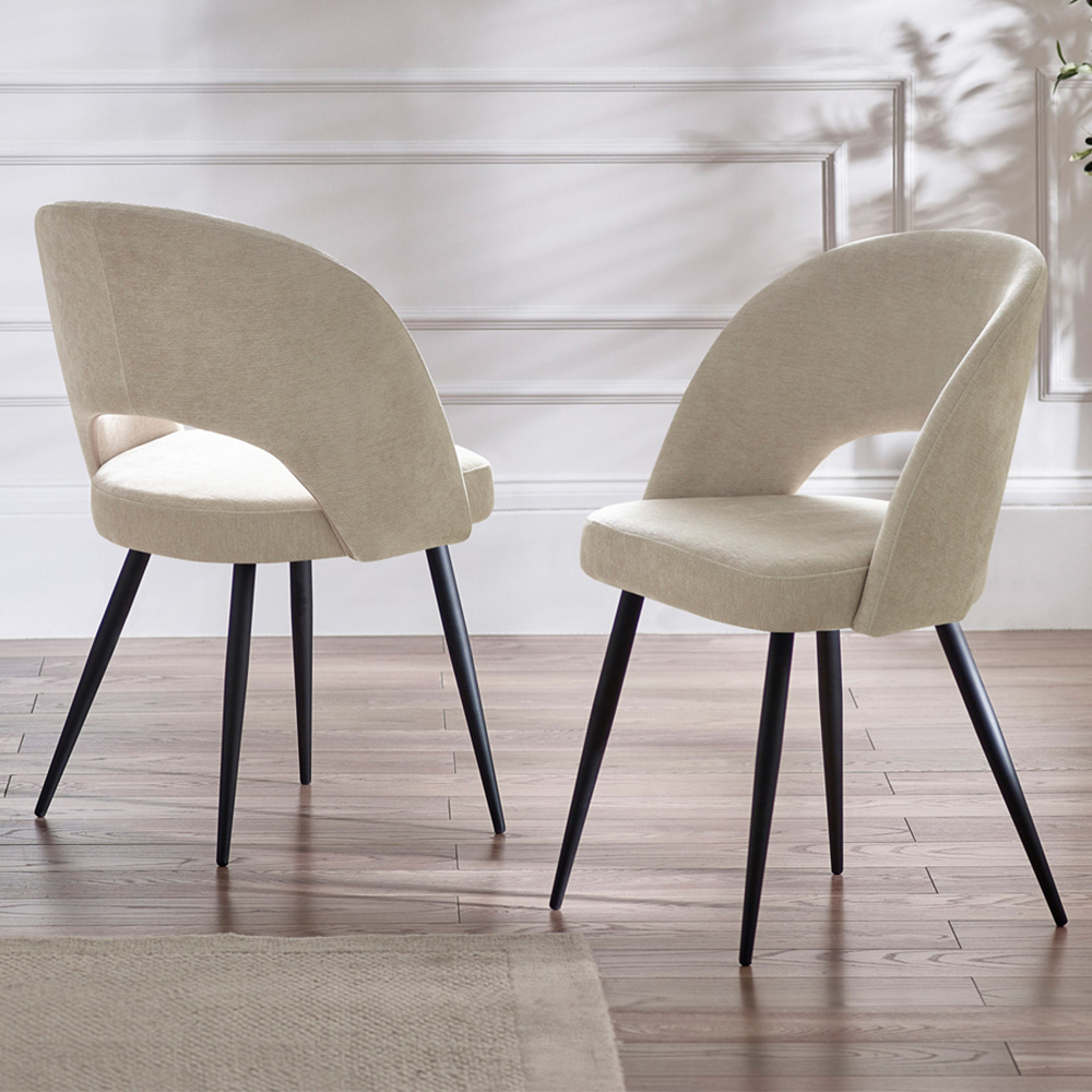 Julian Bowen Ella Set of 2 Calico Dining Chairs Image 1