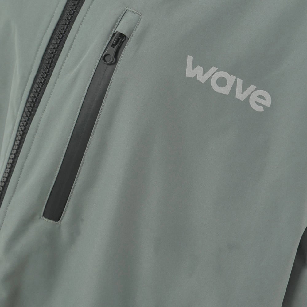 Wave Waterproof Sage Green Fleece Lined Changing Robe Large Image 5
