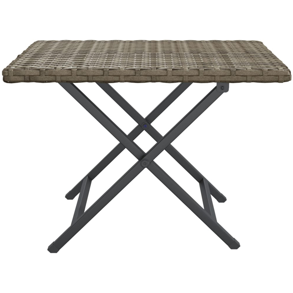 vidaXL Grey Polyrattan Foldable Garden Table Image 3