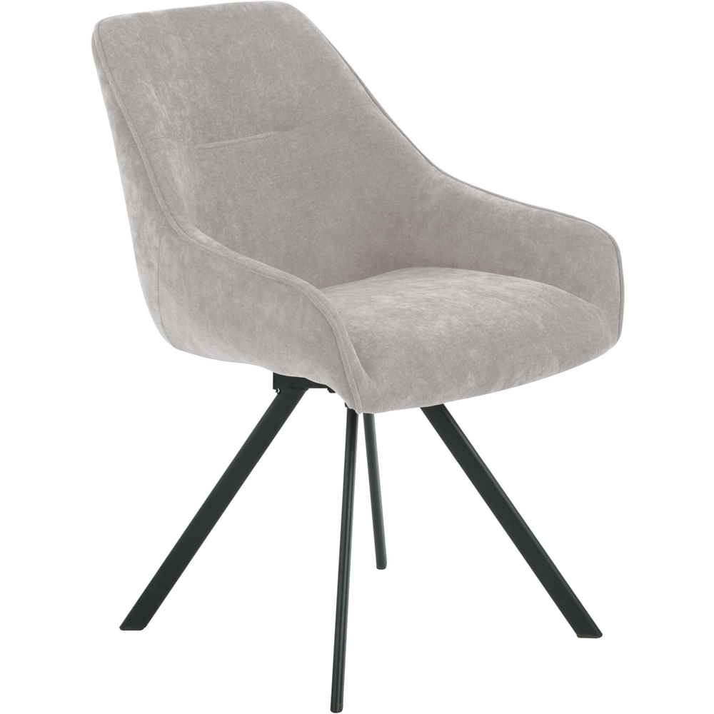 wilko Marlow Dark Oatmeal Swivel Dining Chair Image 2