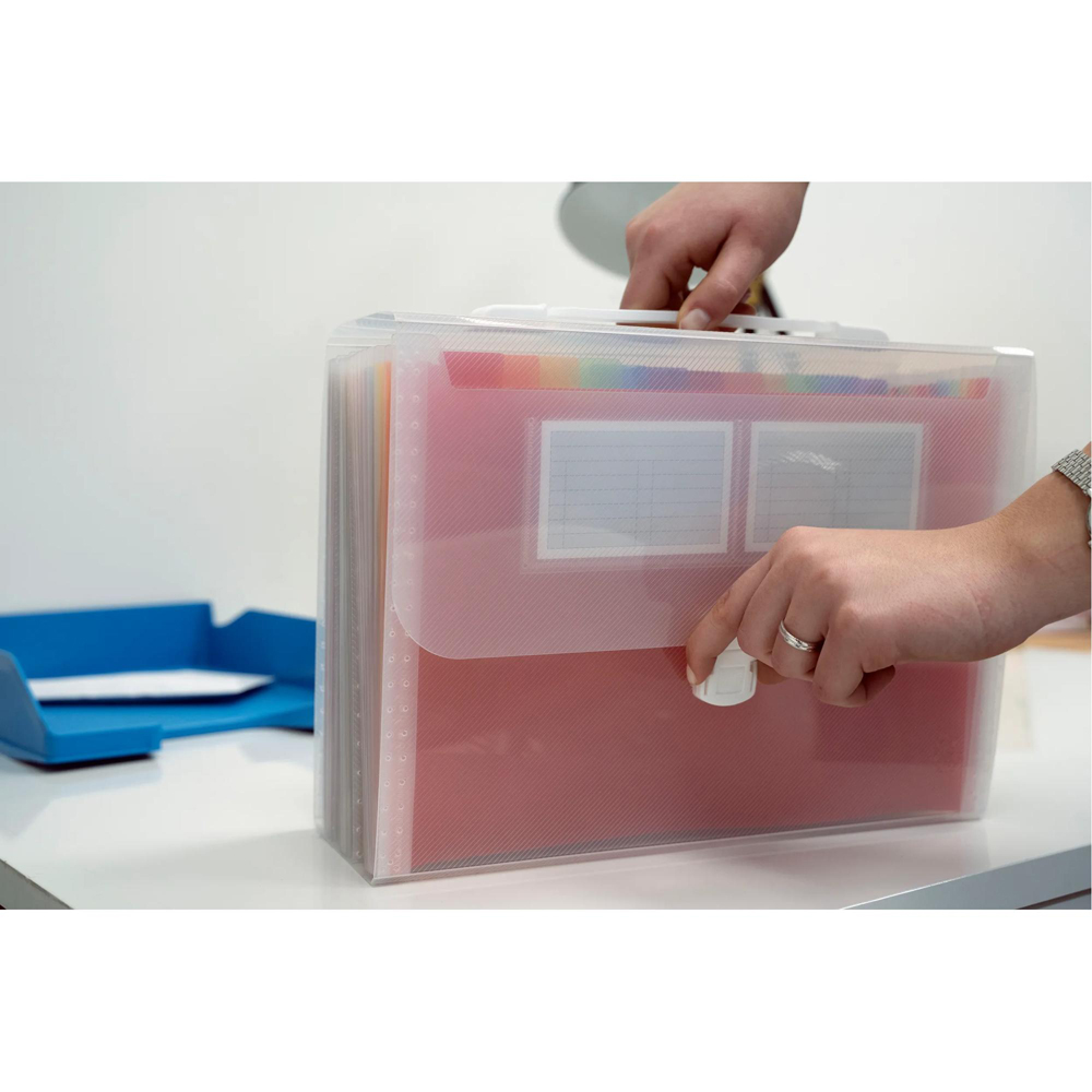 Exacompta Crystal 24 Compartment Expanding File 4 Pack Image 7