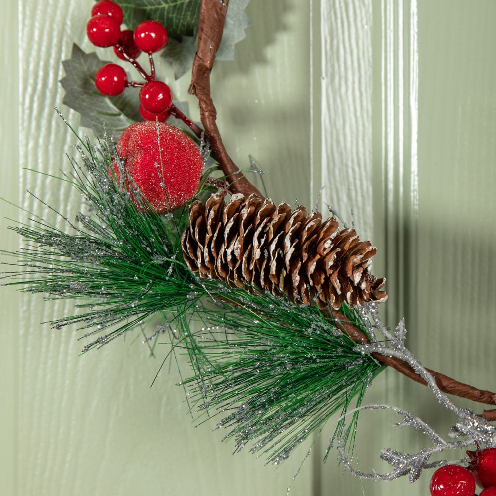 Samuel Alexander Wreath with Apples and Red Berries 45cm Image 5
