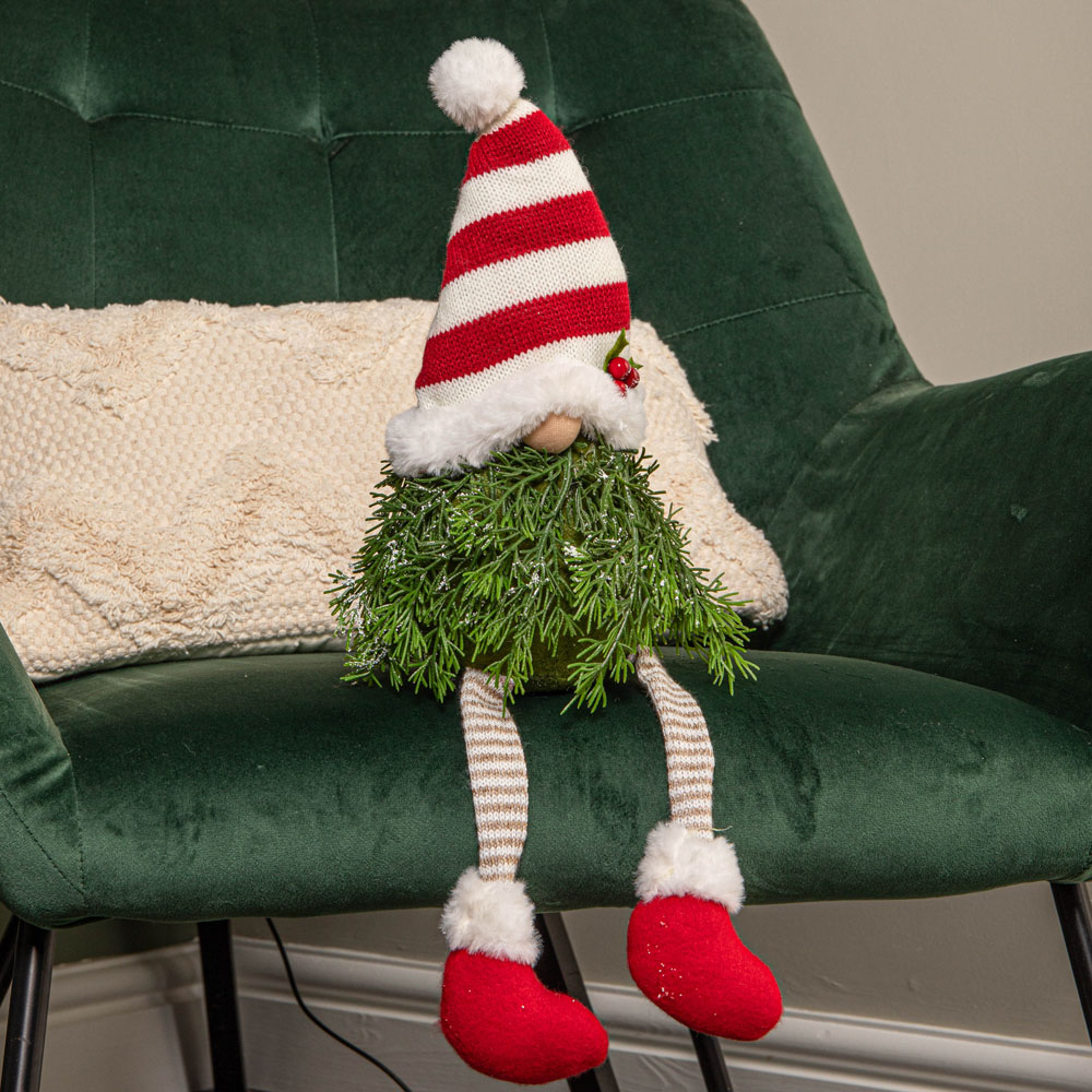 Samuel Alexander Red and White Striped Hat Sitting Gonk Christmas Decoration 48cm Image 6