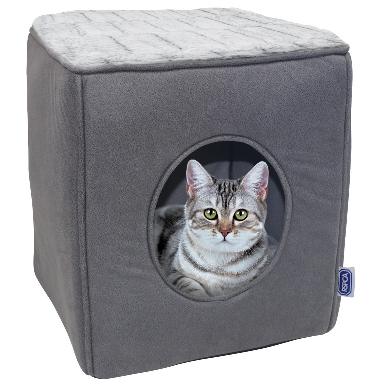 RSPCA Brick 3 in 1 Cat Cube - Grey Image 2