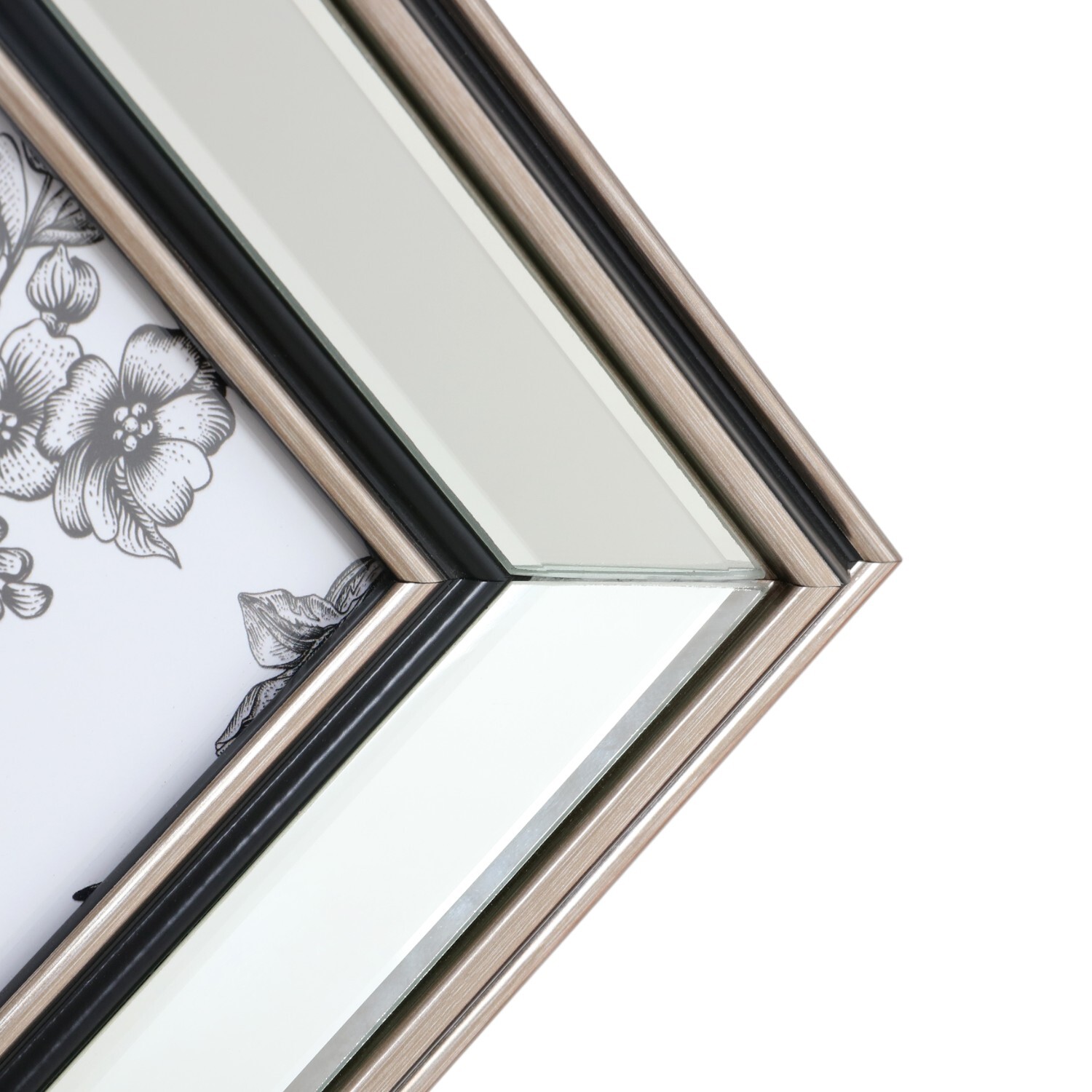 Mode Mirrored Photo Frame Silver 7 x 5in Image 4
