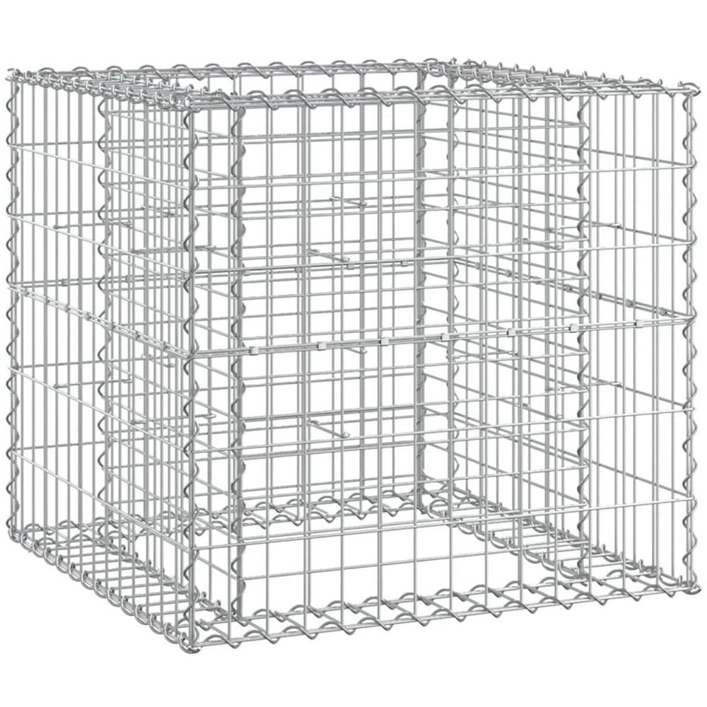 vidaXL Natural Douglas Solid Wood Garden Bench with Gabion Basket 65.5 x 314 x 71cm Image 4
