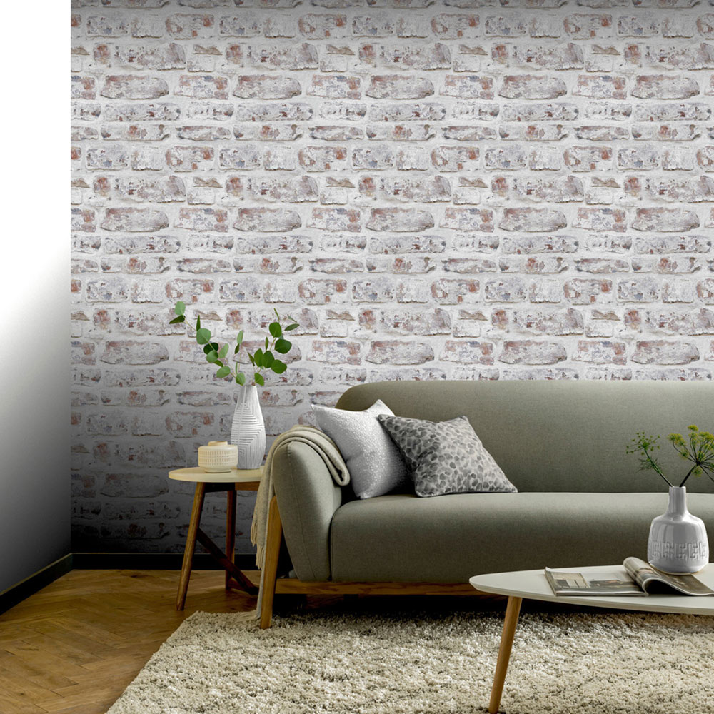Arthouse Washed Wall White Wallpaper Image 3