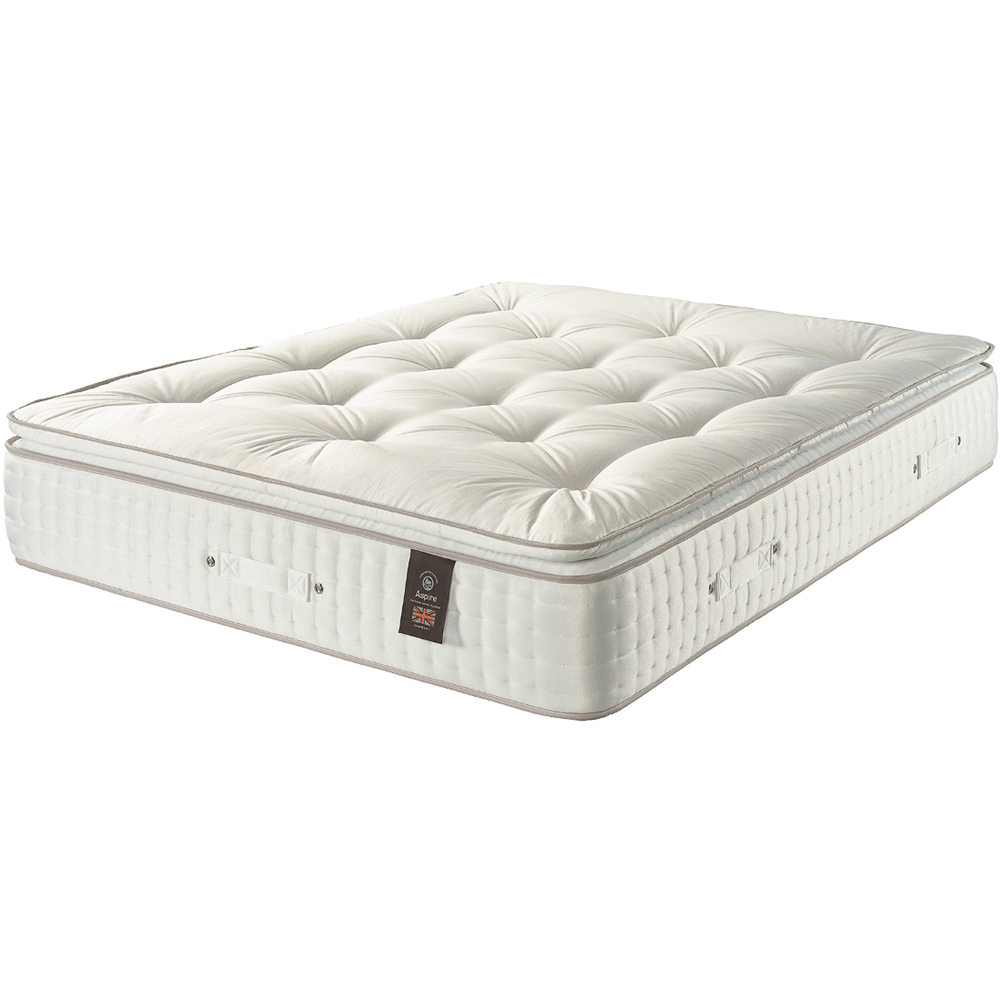 Aspire Super King Size Natural Pillow Top Micro Spring Pocket Mattress Image 1