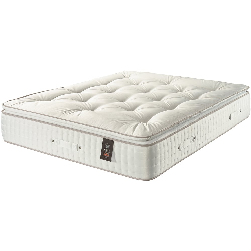Aspire King Size Natural Pillow Top Micro Spring Pocket Mattress Image 1