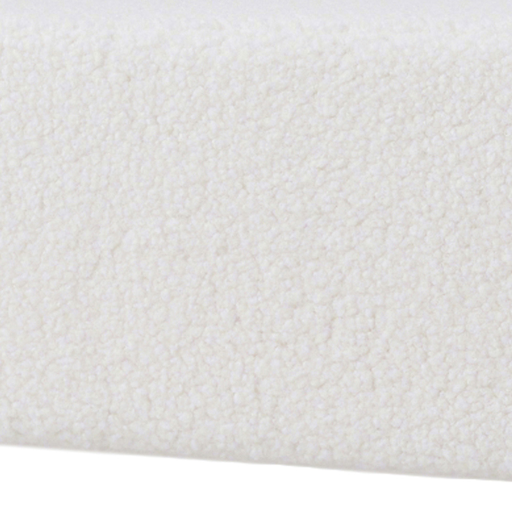 Living and Home Cream Teddy Fleece Ottoman Bench Image 5