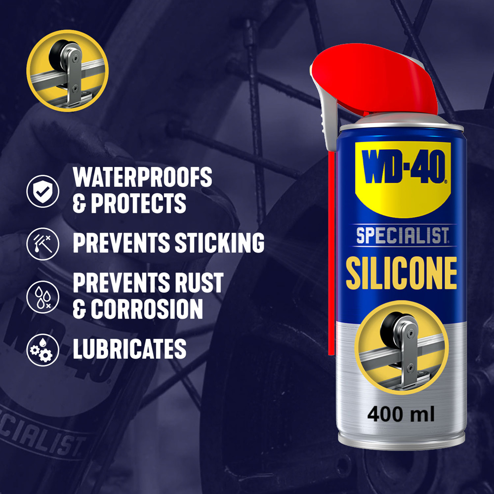 WD-40 Specialist All-Weather Protection Silicone Lubricant Spray 400ml Image 3