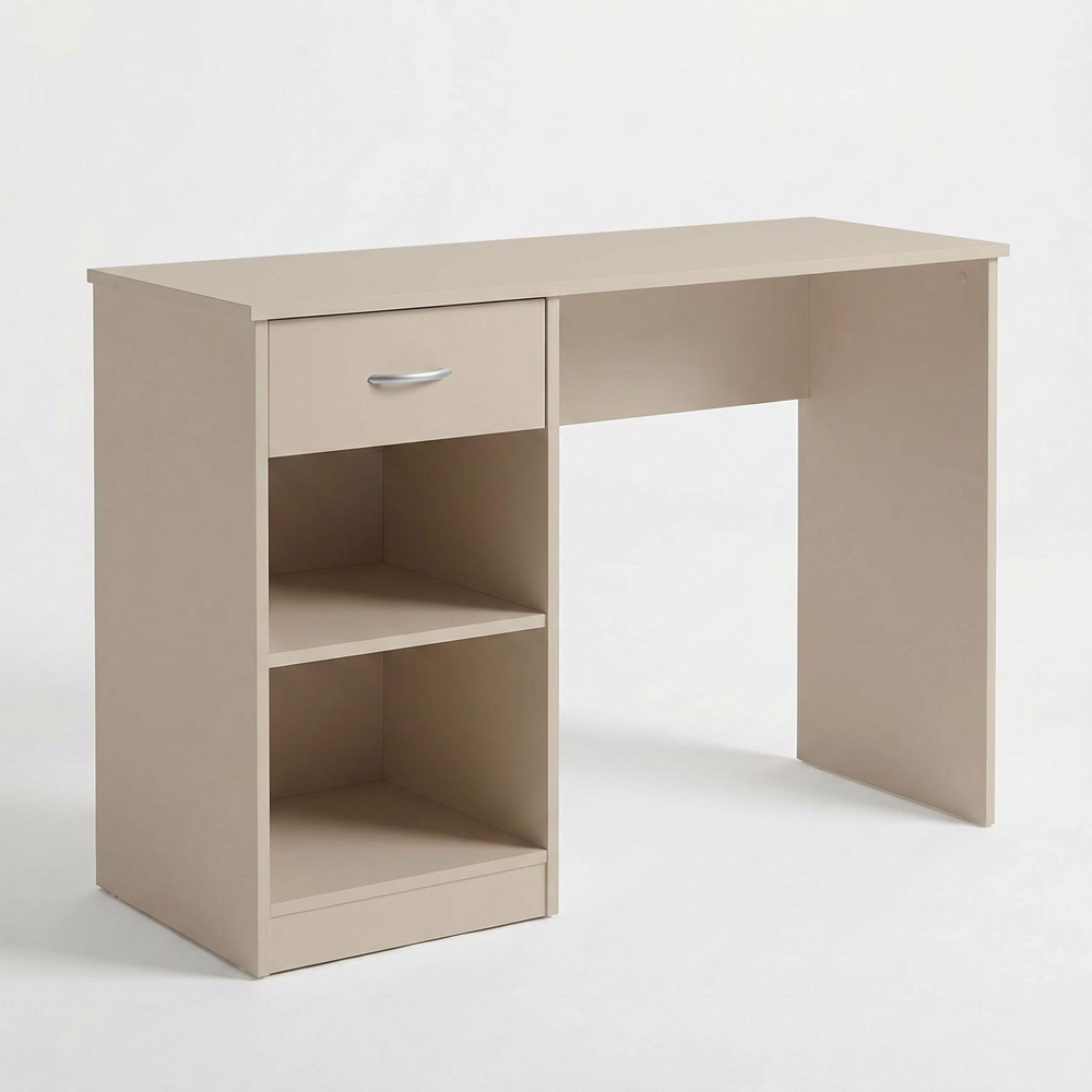 FWStyle Promo Single Drawer 2 Shelf Putty Computer Desk Image 6