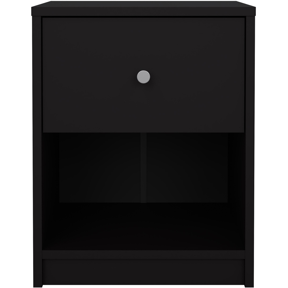 Furniture To Go May Single Drawer Black Bedside Table Image 3