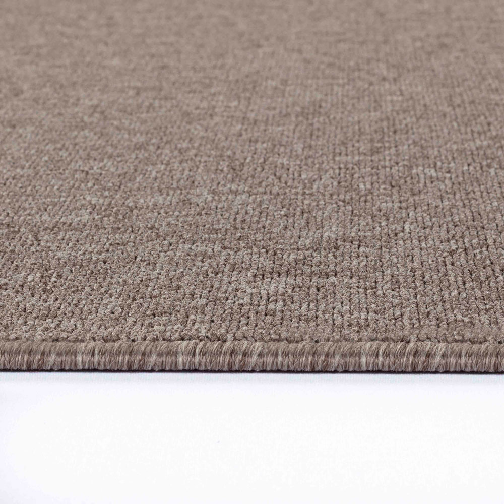 Desire Rugs Simple Dark Beige Low Pile Felt Backing Tufted Rug 220 x 60cm Image 3