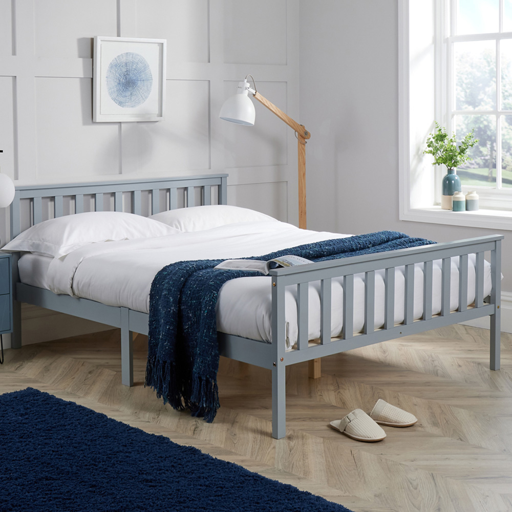 Home Source Florida Small Double Grey Bed Frame Image 1