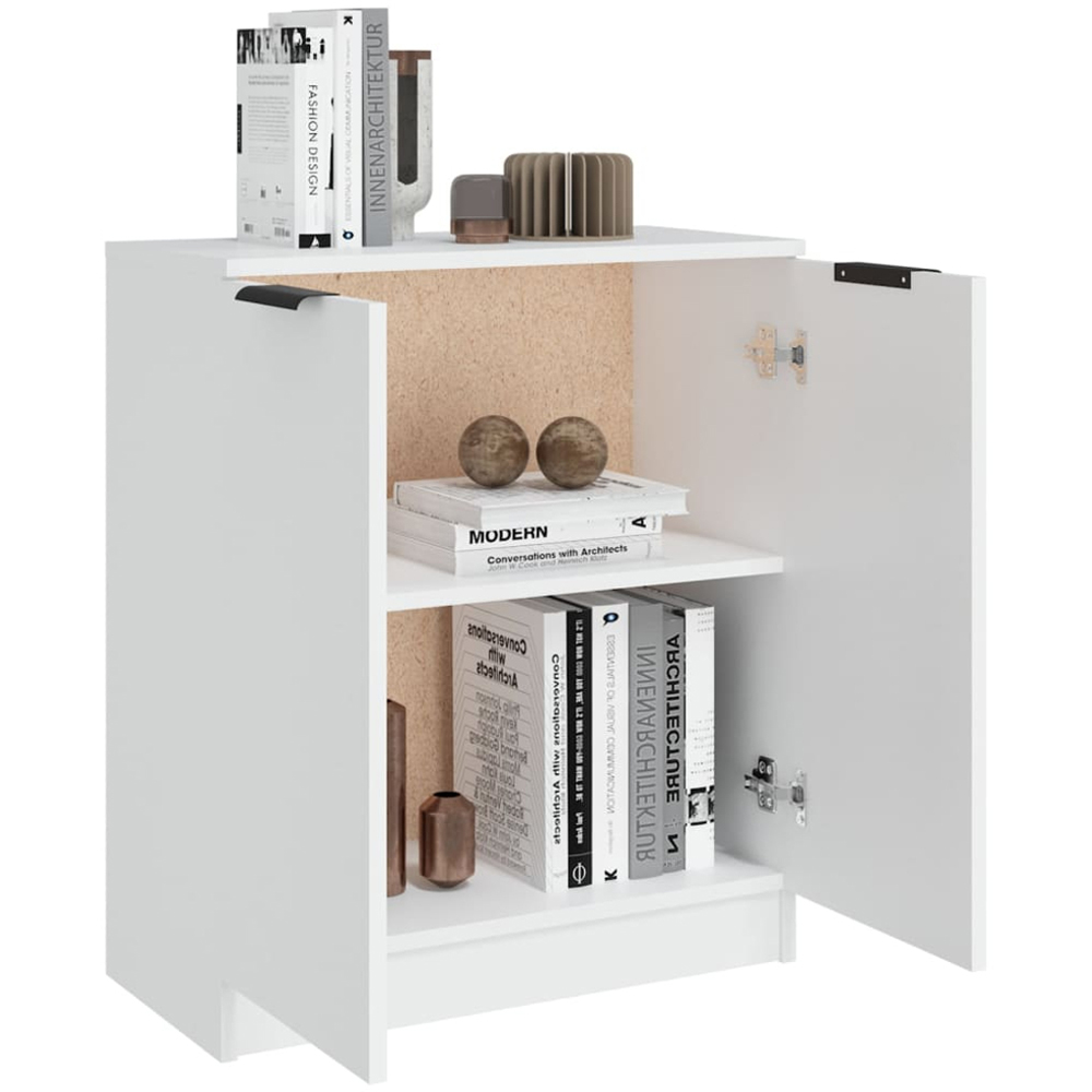 vidaXL 2 Door White Sideboard Image 7