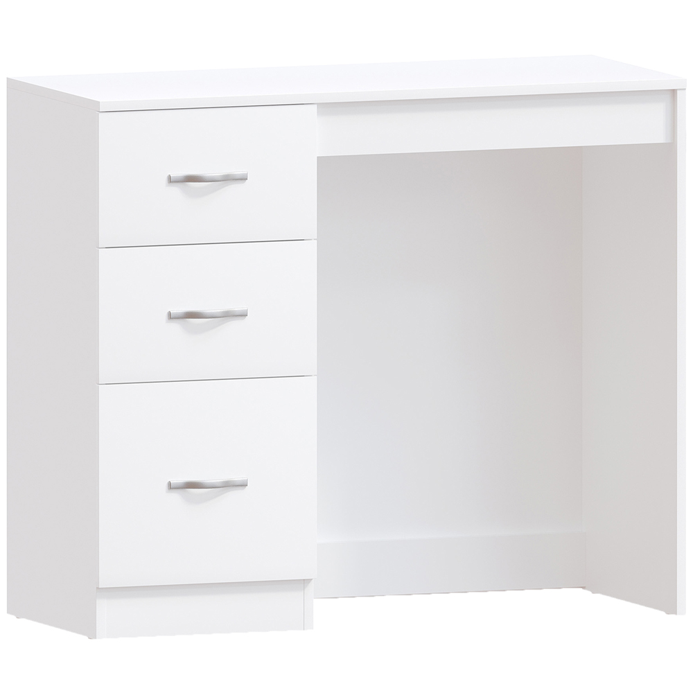 Vida Designs Riano 3 Drawer White Dressing Table Image 2