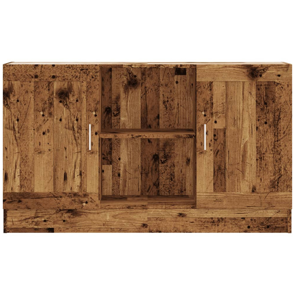 vidaXL 2 Door 2 Open Shelf Old Wood Sideboard Image 4