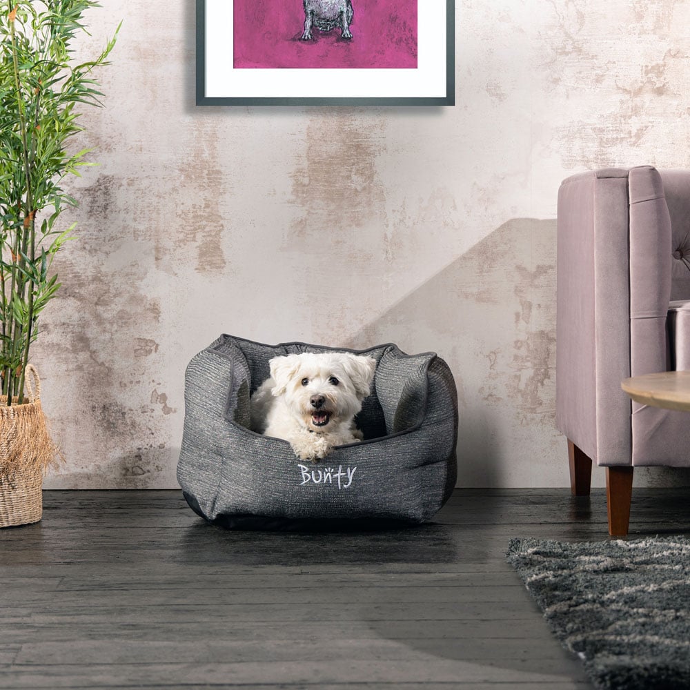 Bunty Regal Medium Fossil Grey Oval Pet Bed Image 2