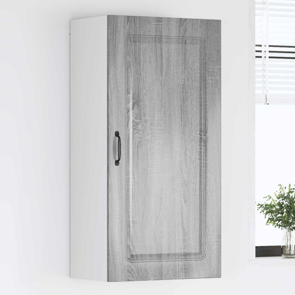vidaXL Single Door Grey Sonoma Kitchen Wall Cabinet Image 1