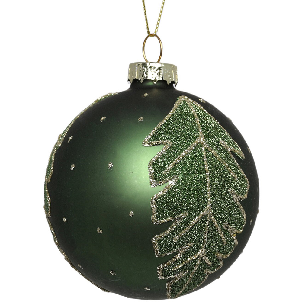 Green Leaf Design Bauble - Green Image