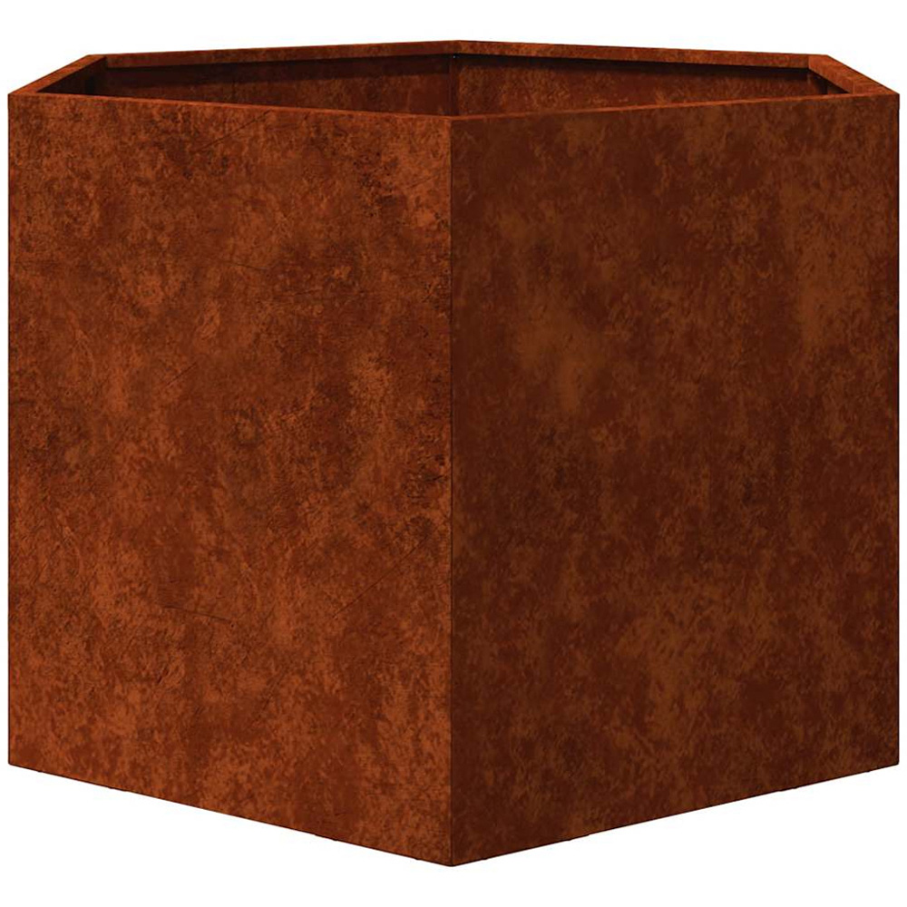 vidaXL Brown Corten Steel Garden Planter 45 x 60 x 60cm Image 5