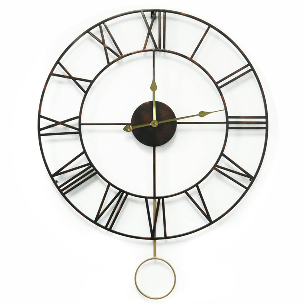 WALPLUS Gold Large Roman Pendulum Wall Clock Image 1