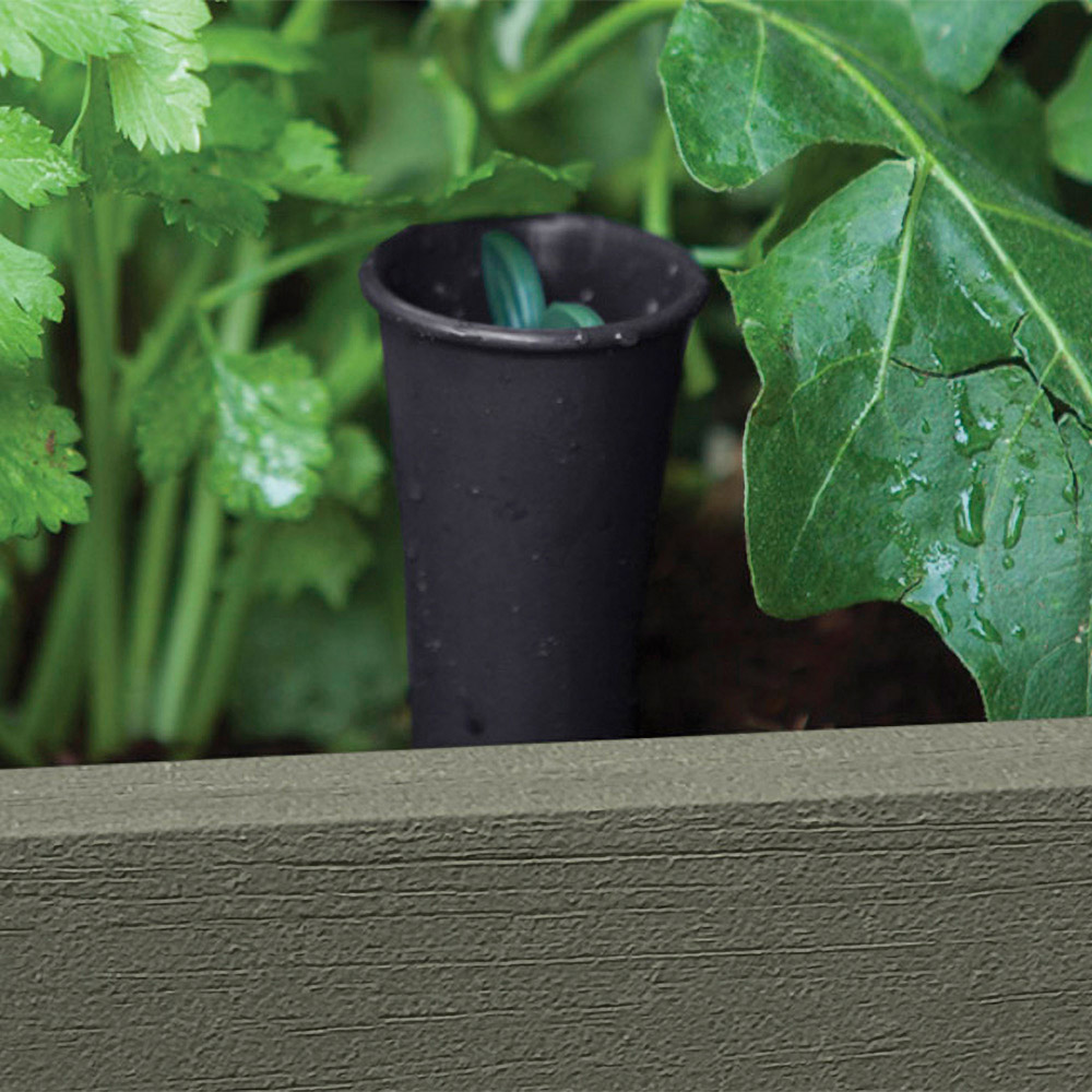 Keter Green 3.5 x 1.5ft Tulip Screen Garden Bed Planter Box with Leaves Design Panel Image 4