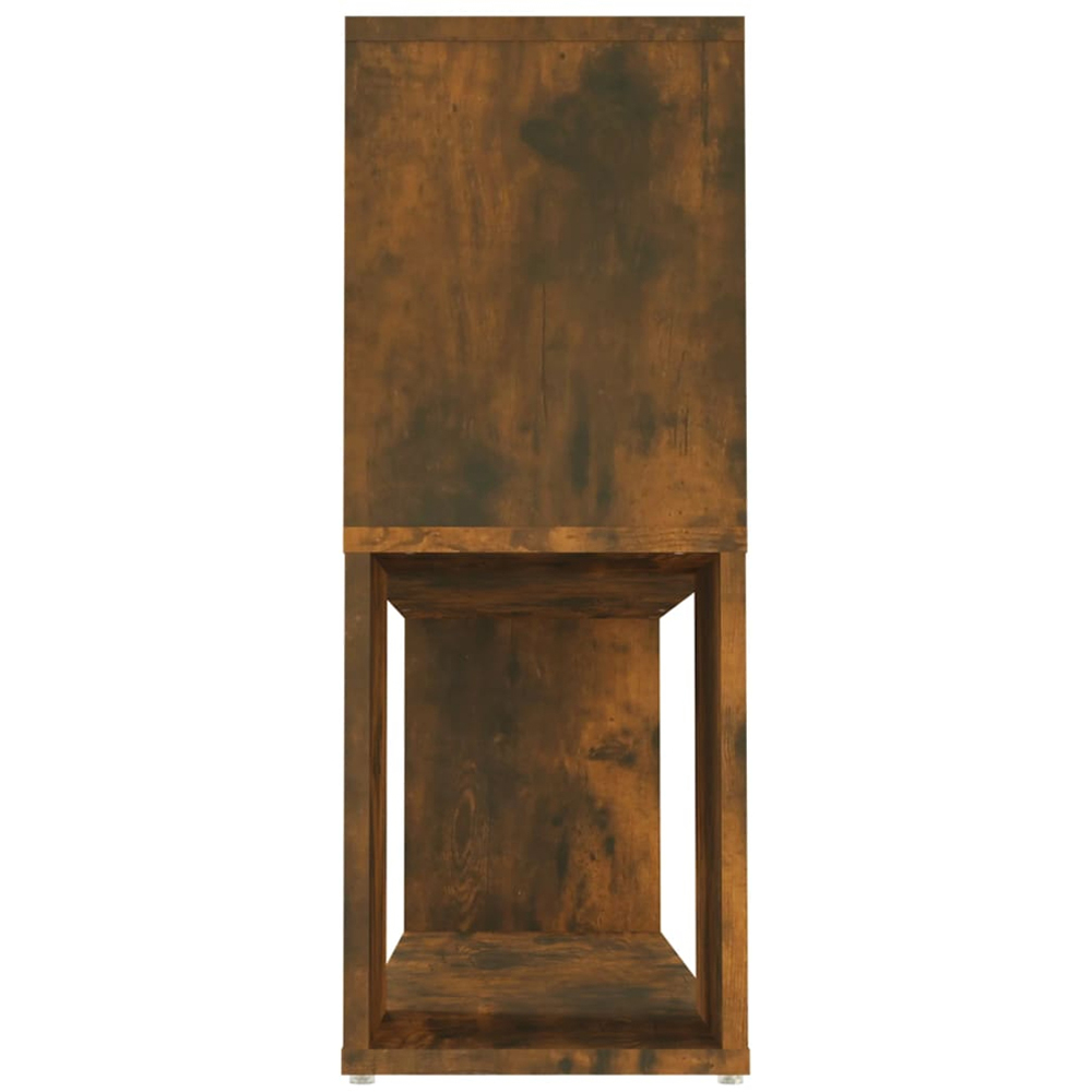 vidaXL 2 Shelf Smoked Oak Bookcase Image 5