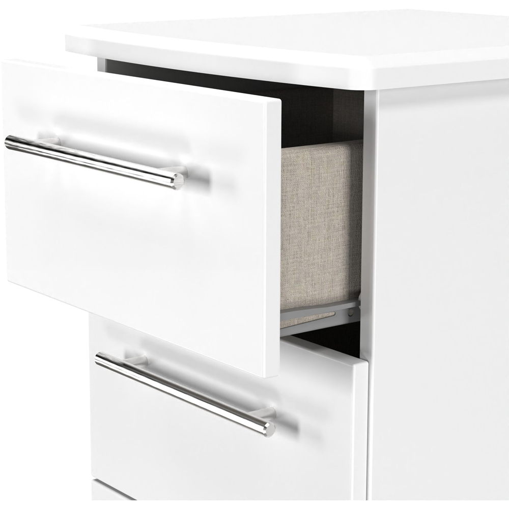 Crowndale Sherwood 4 Drawer Porcelain Matt Bedside Cabinet Image 6