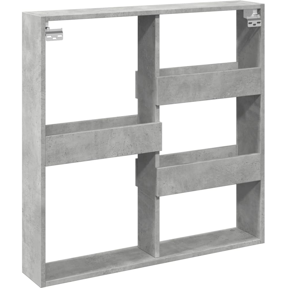 vidaXL 3 Shelf Concrete Grey Floating Wall Shelf Image 5