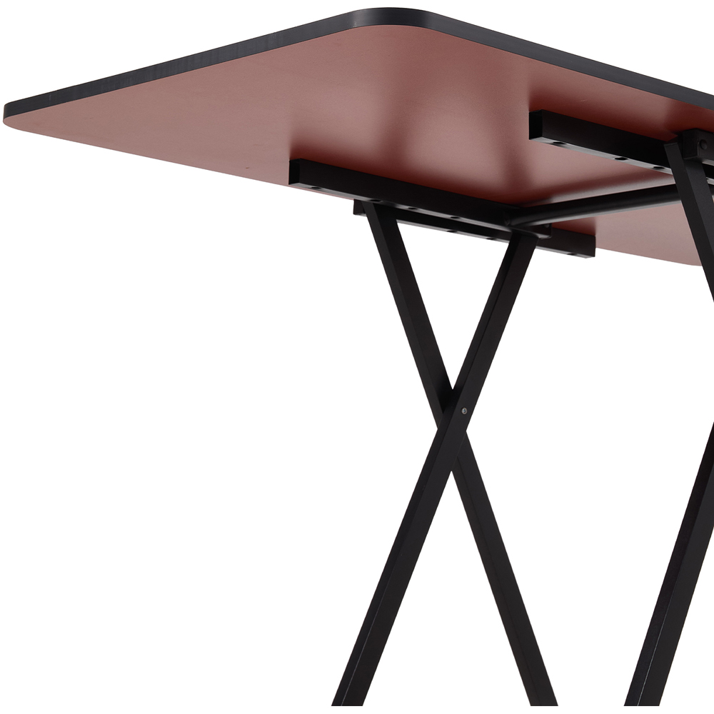 Living and Home 4 Seater Black Foldable Dining Table Image 4