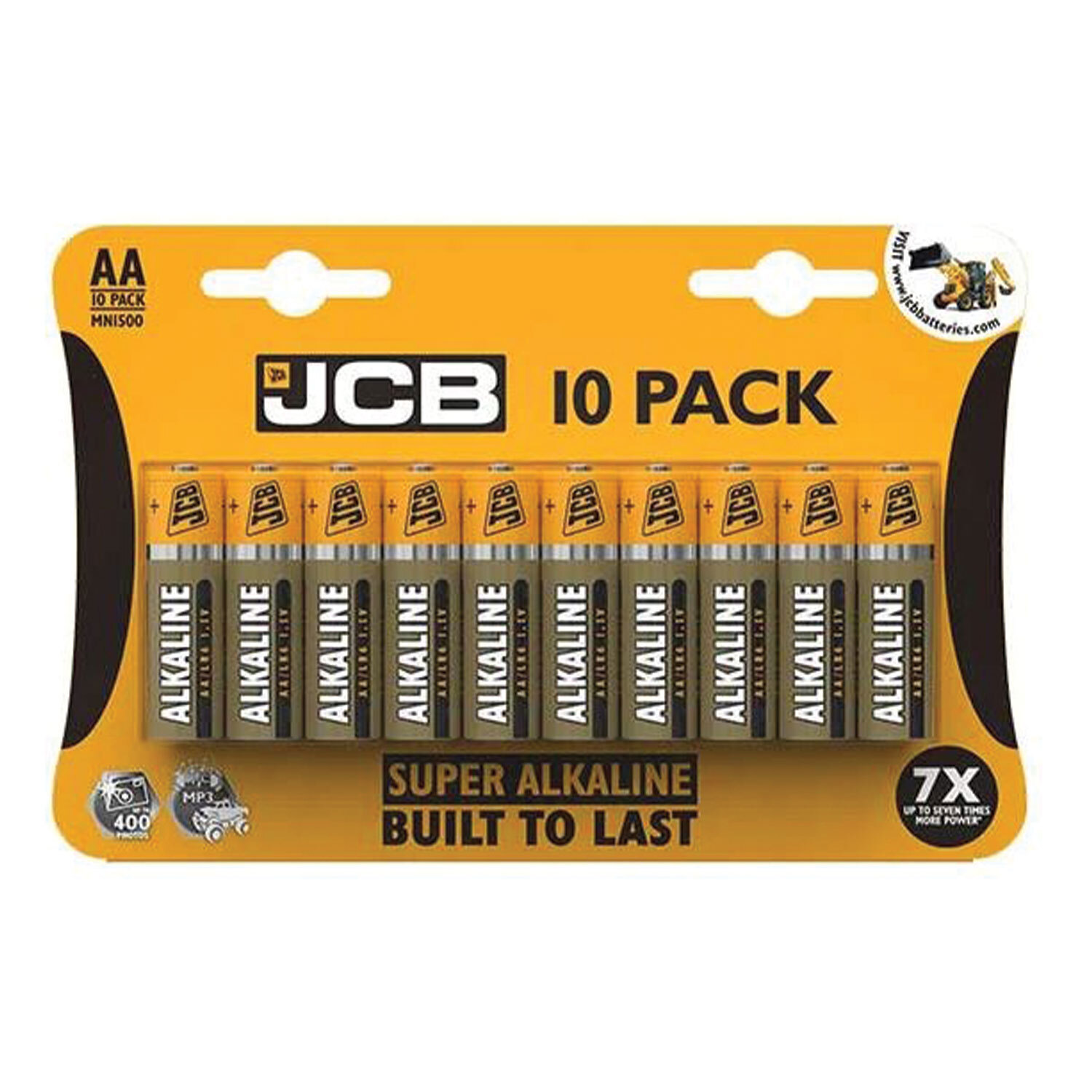 JCB AA 10 Pack Super Alkaline Batteries Image