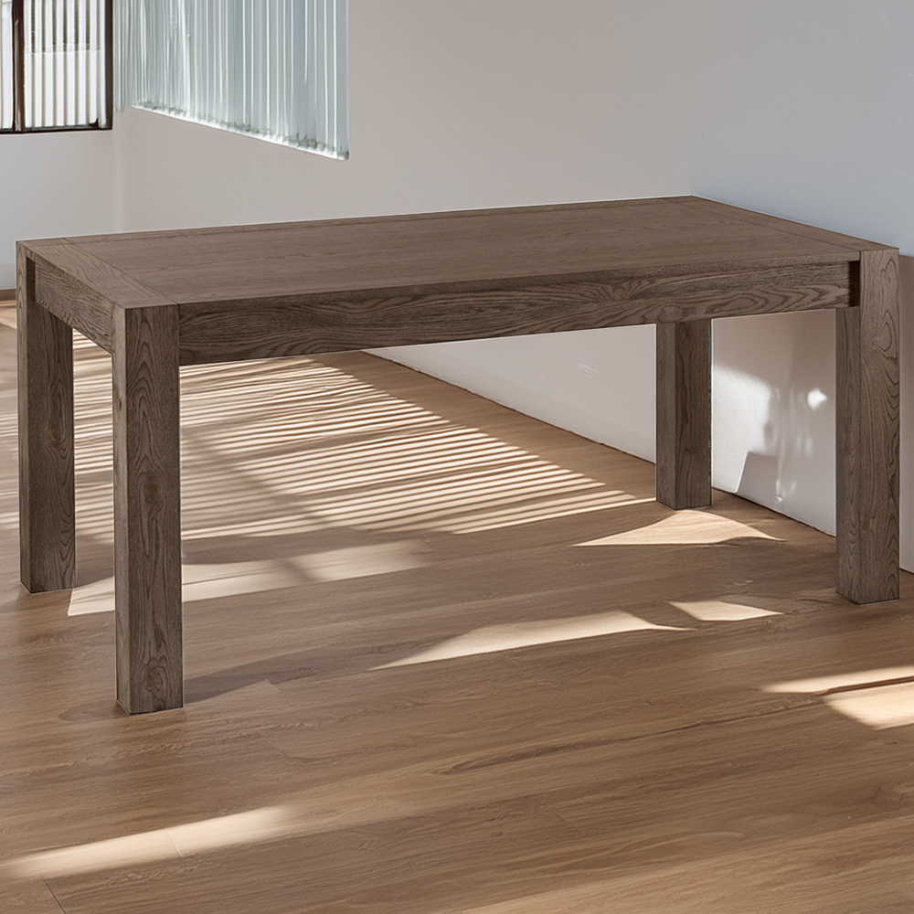 Bentley Designs Turin 6 Seater Dark Oak Medium End Extending Table Image 1