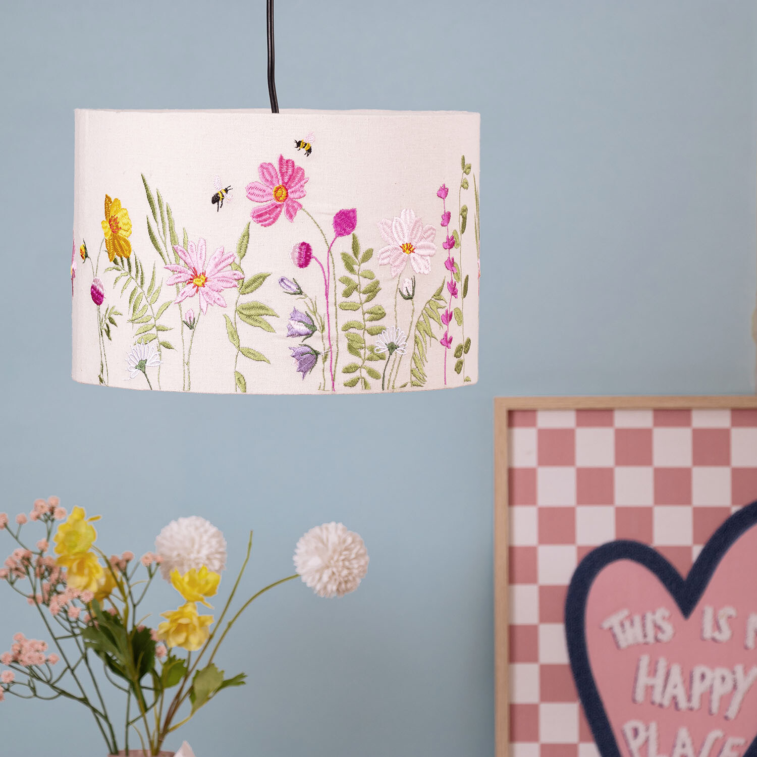 Embroidered Floral Shade - Multicolour Image 3