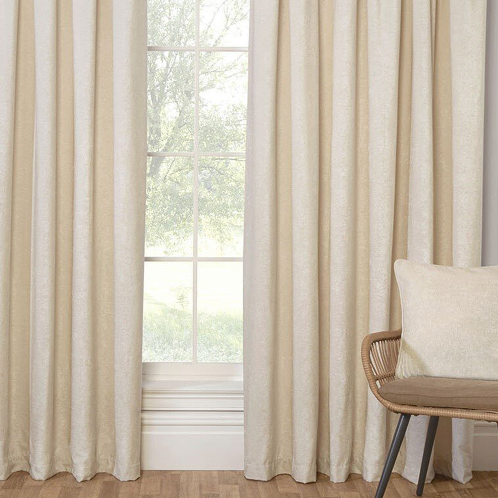 Chenille Taped Curtains - Natural / 168cm / 229cm Image 6