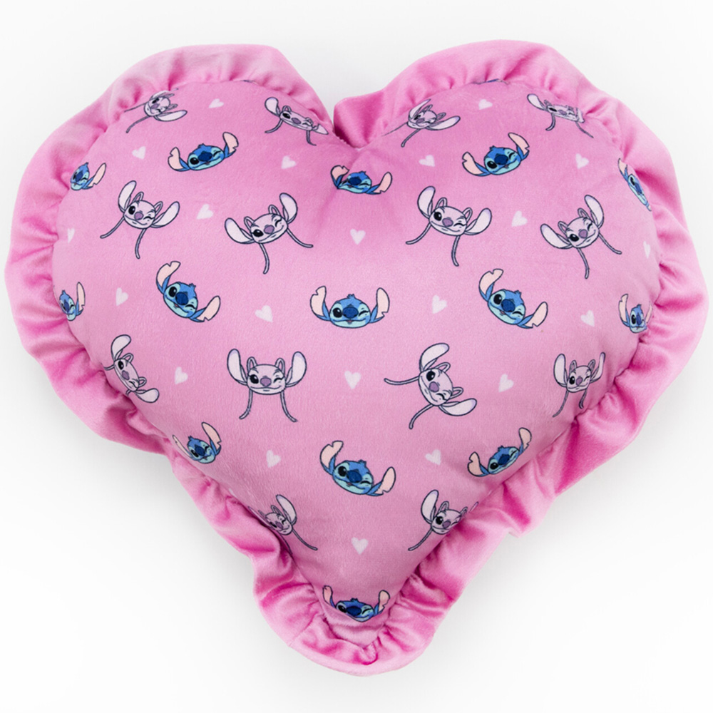 Stitch Cutie Heart Shaped Cushion Pink Image 3