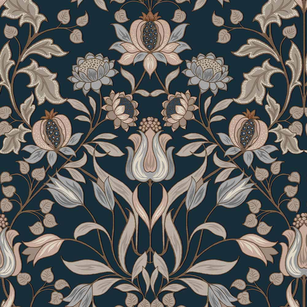 Fresco Nouveau Floral Wallpaper | Wilko